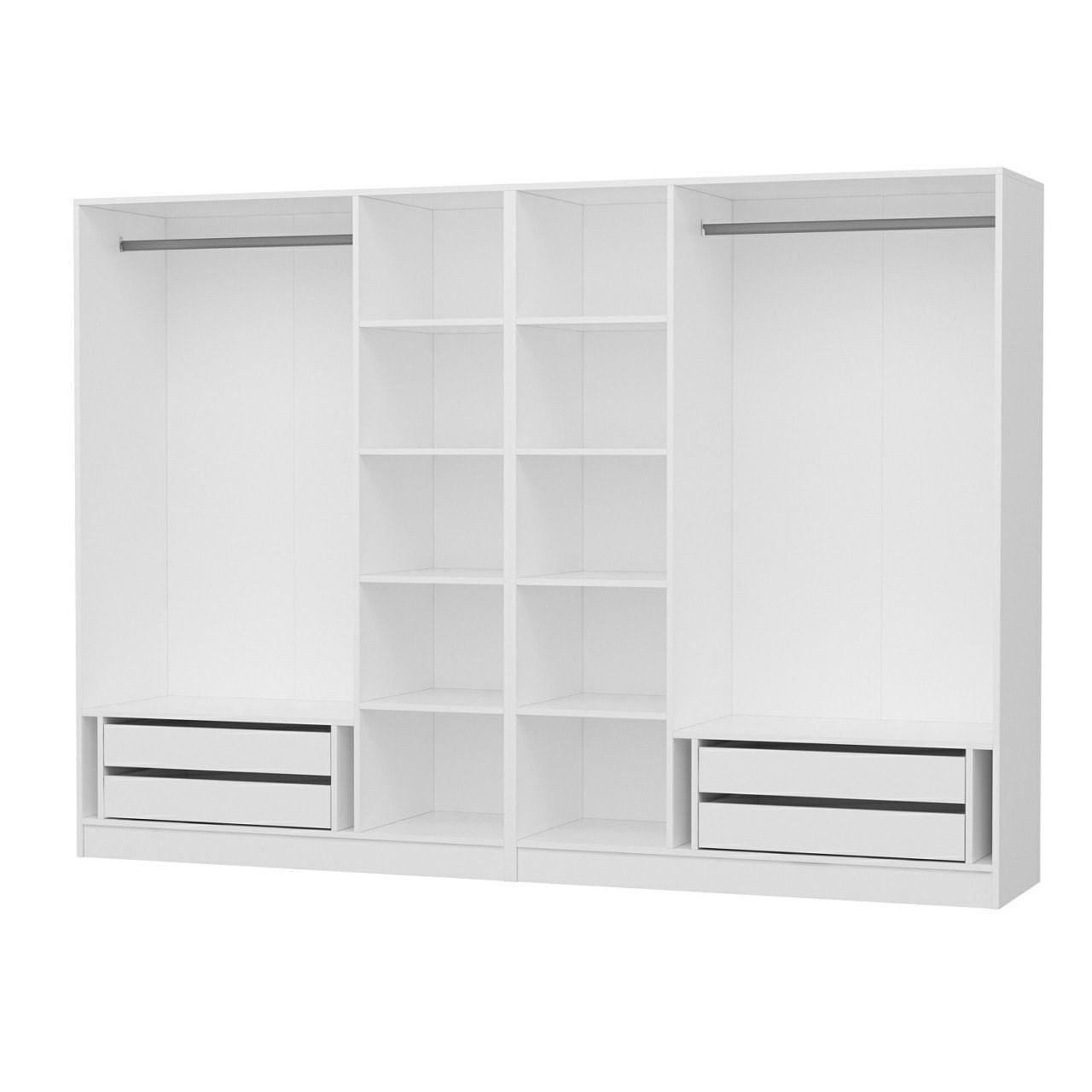 Dulap Hanah Home, PAL melaminat, 270 x 52 x 210 cm, alb, 506MNR2710 — imaginea 4