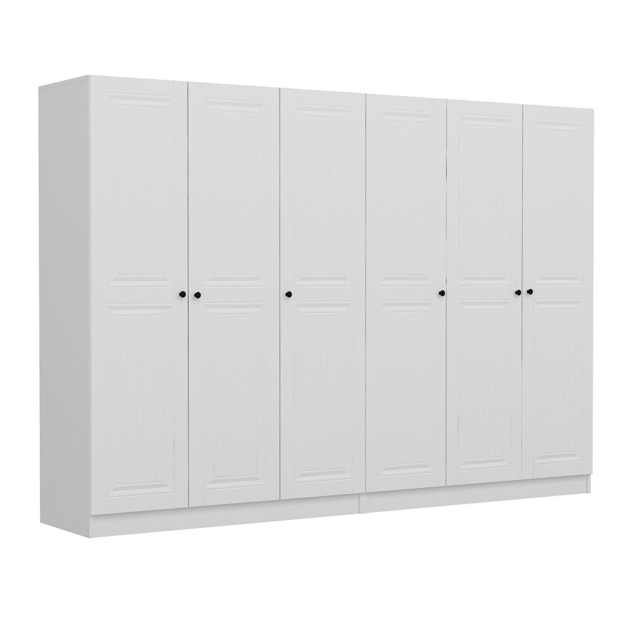 Dulap Hanah Home, PAL melaminat, 270 x 52 x 210 cm, alb, 506MNR2710 — imaginea 5