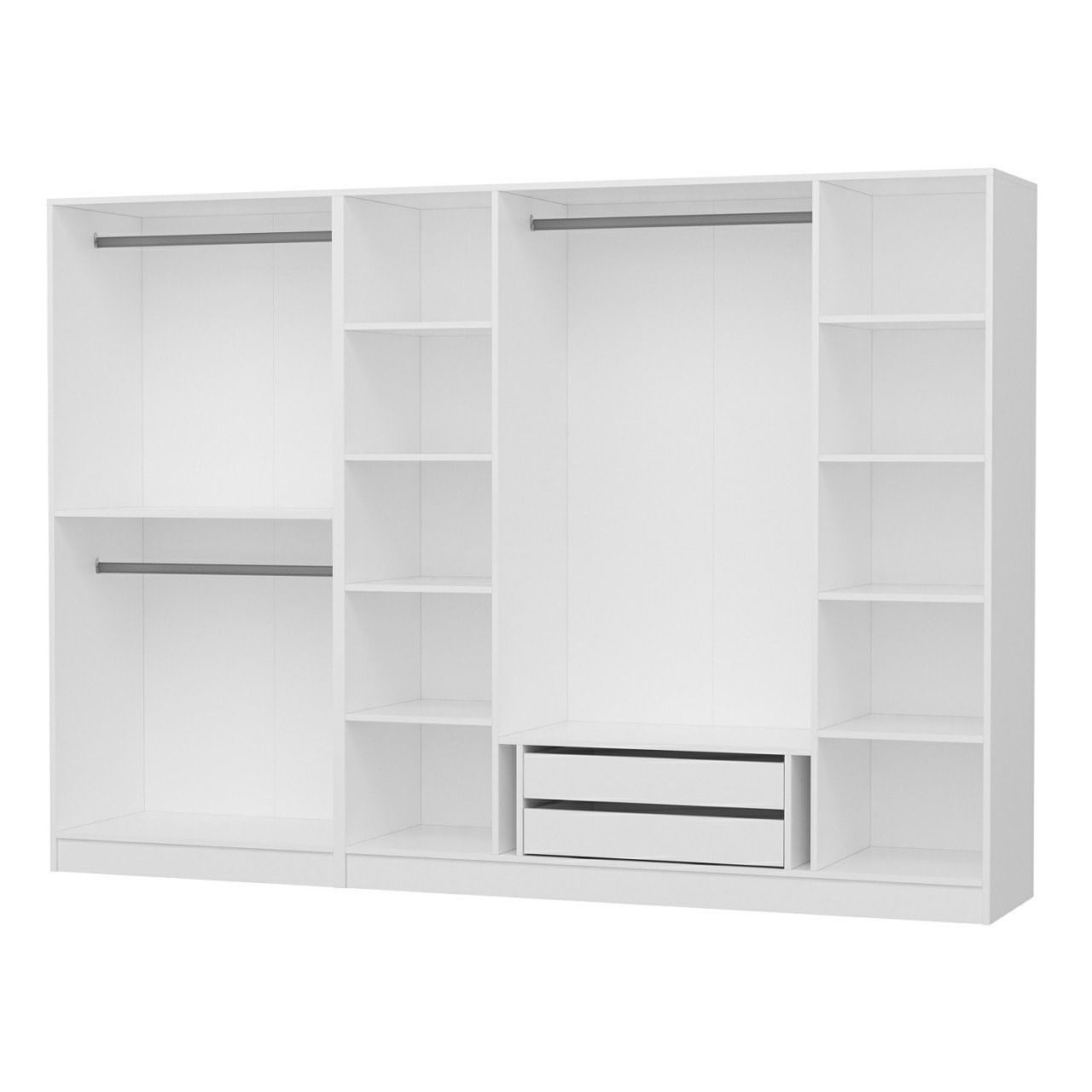 Dulap Hanah Home, PAL melaminat, 270 x 52 x 210 cm, alb, 506MNR2869 — imaginea 3