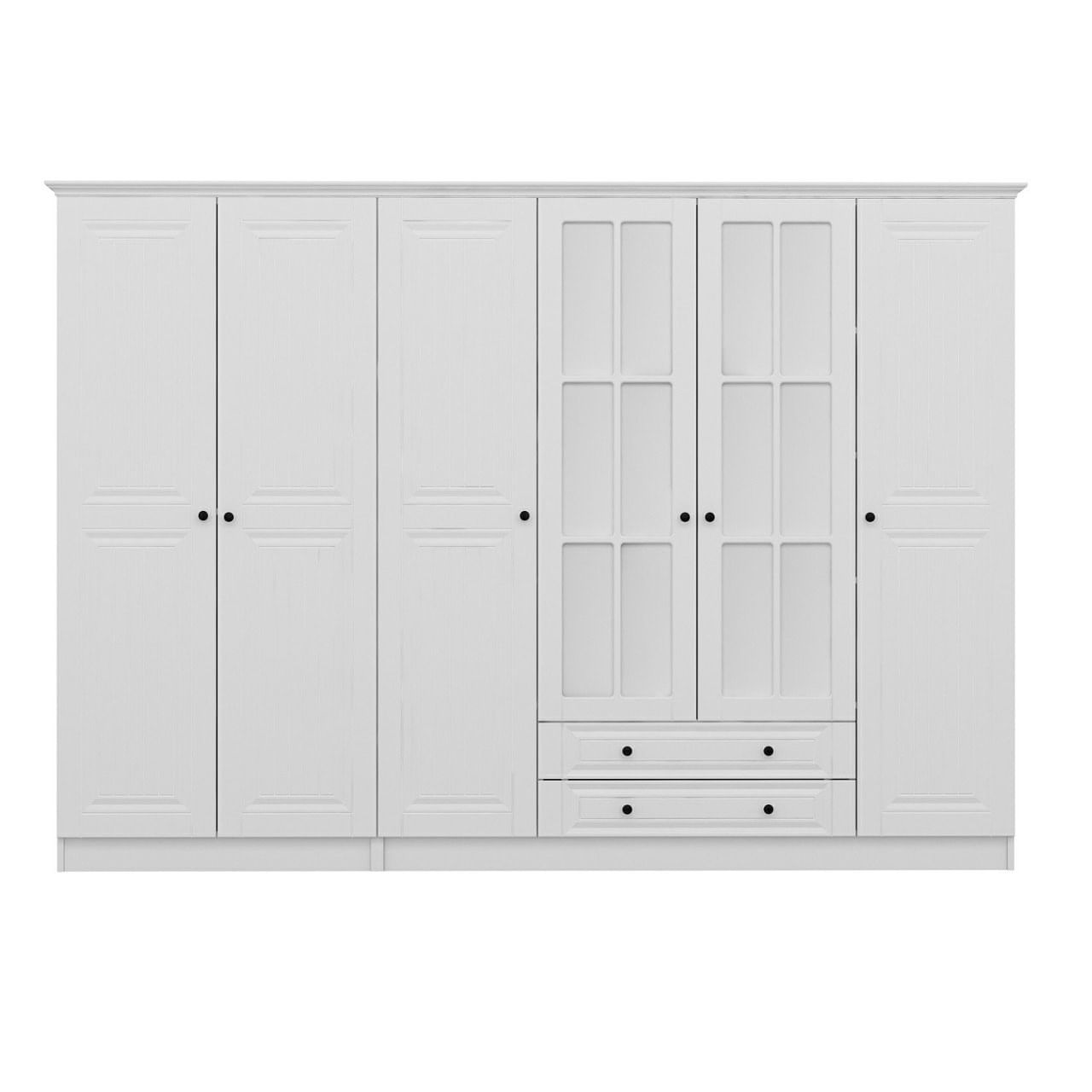 Dulap Hanah Home, PAL melaminat, 270 x 52 x 210 cm, alb, 506MNR2869 — imaginea 6