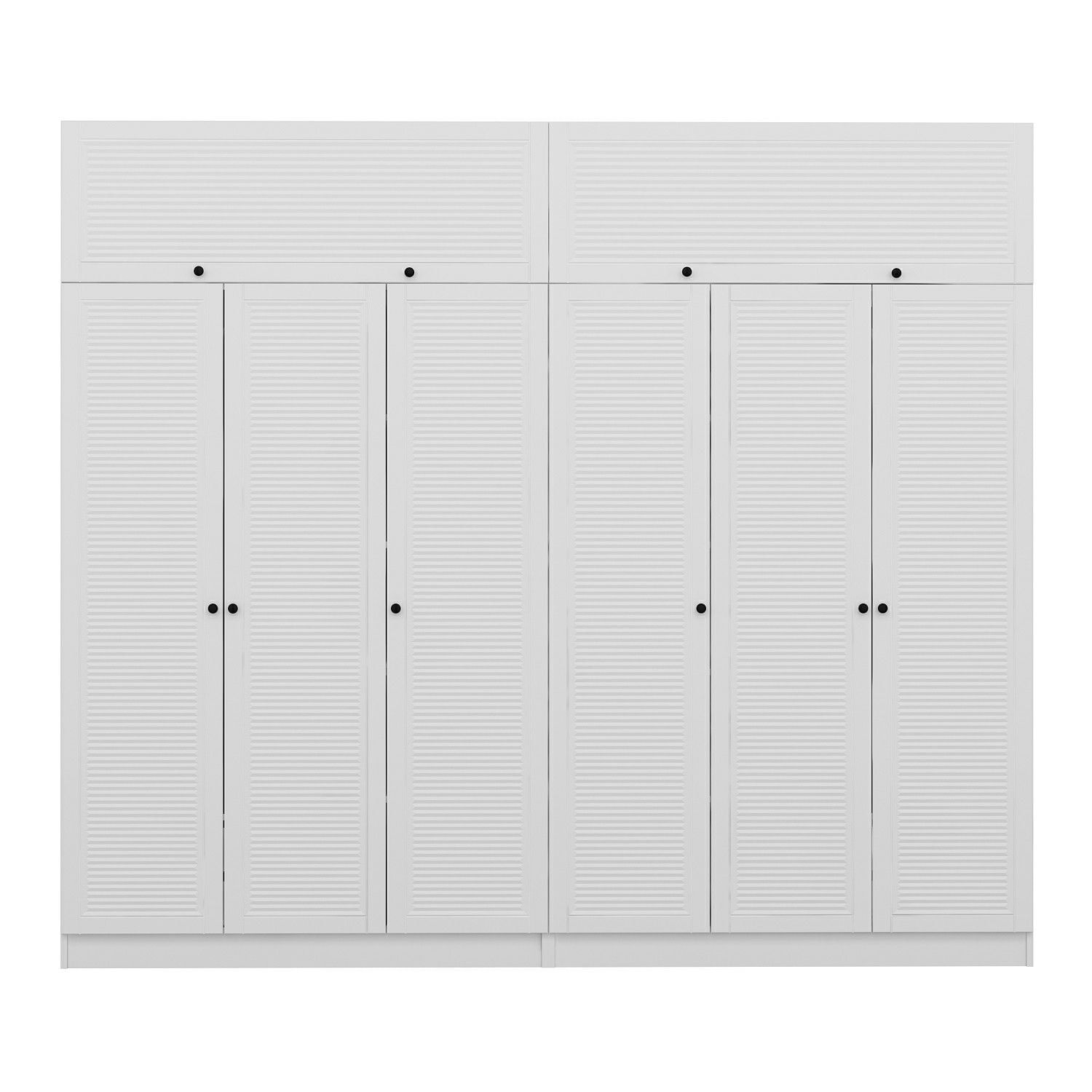 Dulap Hanah Home, PAL melaminat, 270 x 52 x 210 cm, alb, 506MNR2905 — imaginea 4