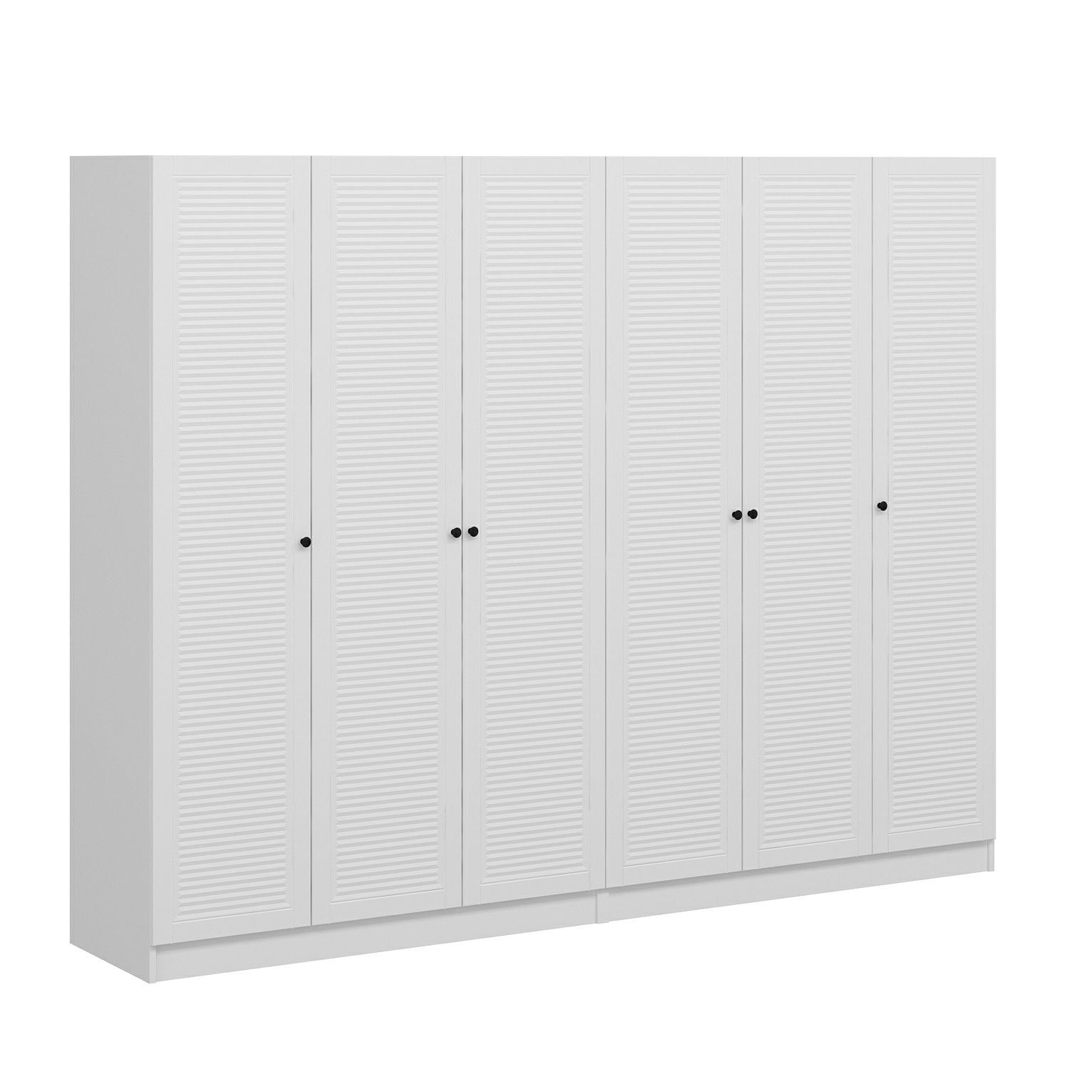 Dulap Hanah Home, PAL melaminat, 270 x 52 x 210 cm, alb, 506MNR2768 — imaginea 3