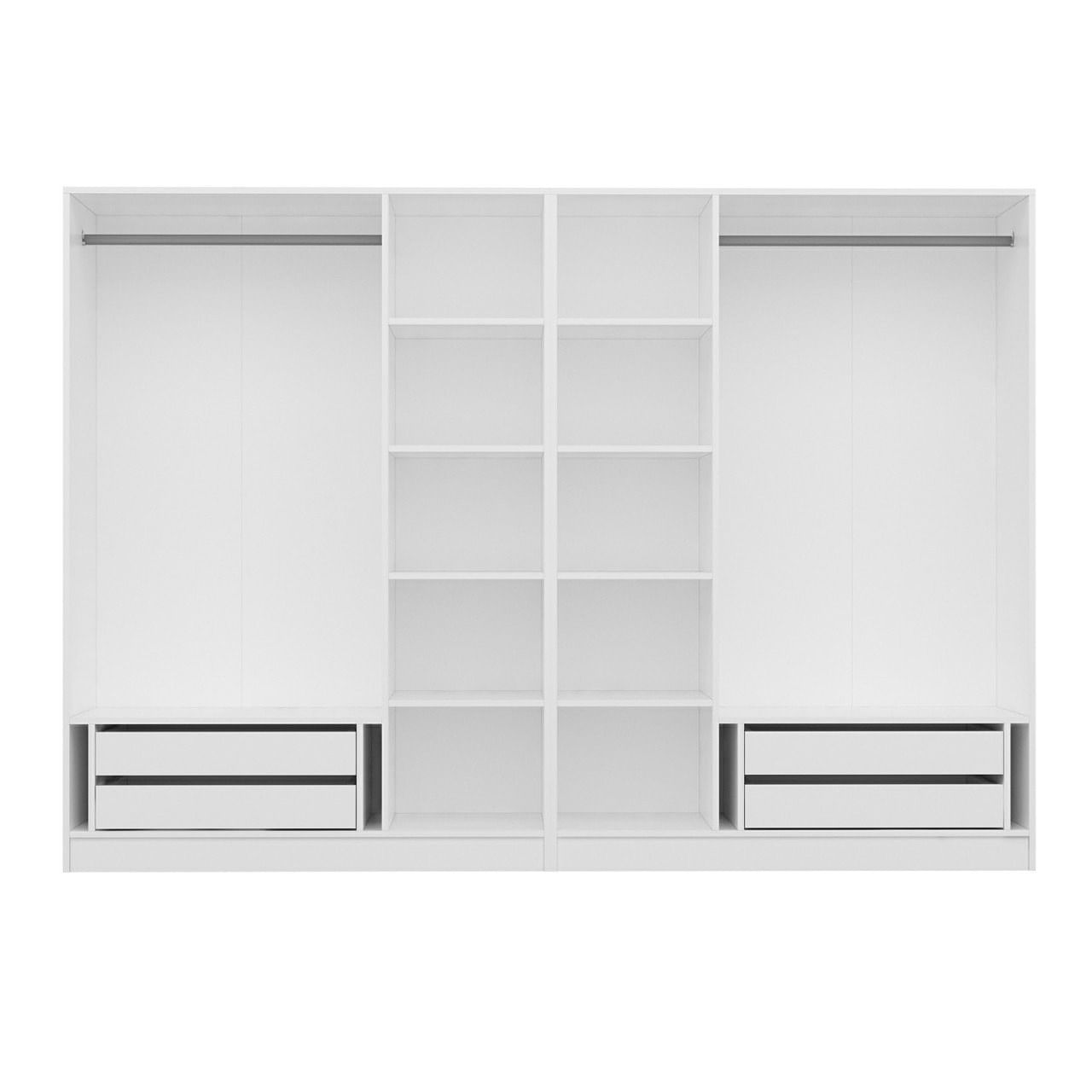 Dulap Hanah Home, PAL melaminat, 270 x 52 x 210 cm, alb, 506MNR2832 — imaginea 2