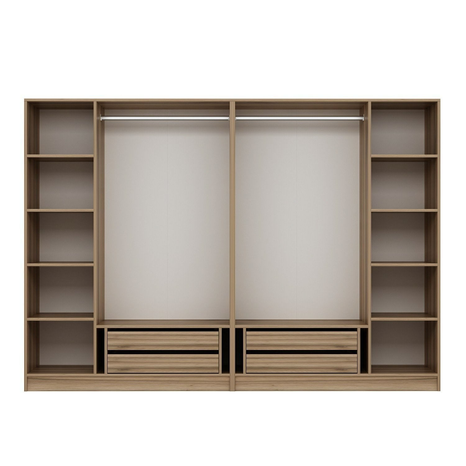 Dulap Hanah Home, PAL melaminat, 270 x 52 x 210 cm, dore, 506MNR2514 — imaginea 3