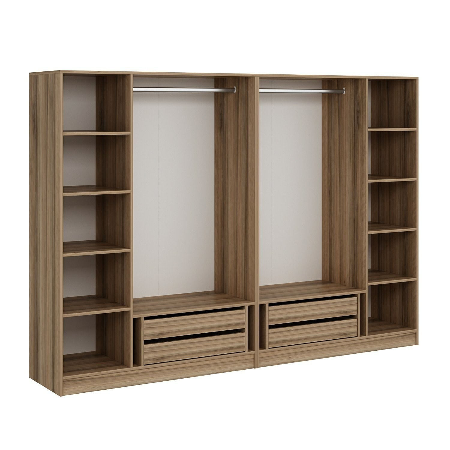 Dulap Hanah Home, PAL melaminat, 270 x 52 x 210 cm, dore, 506MNR2514 — imaginea 4