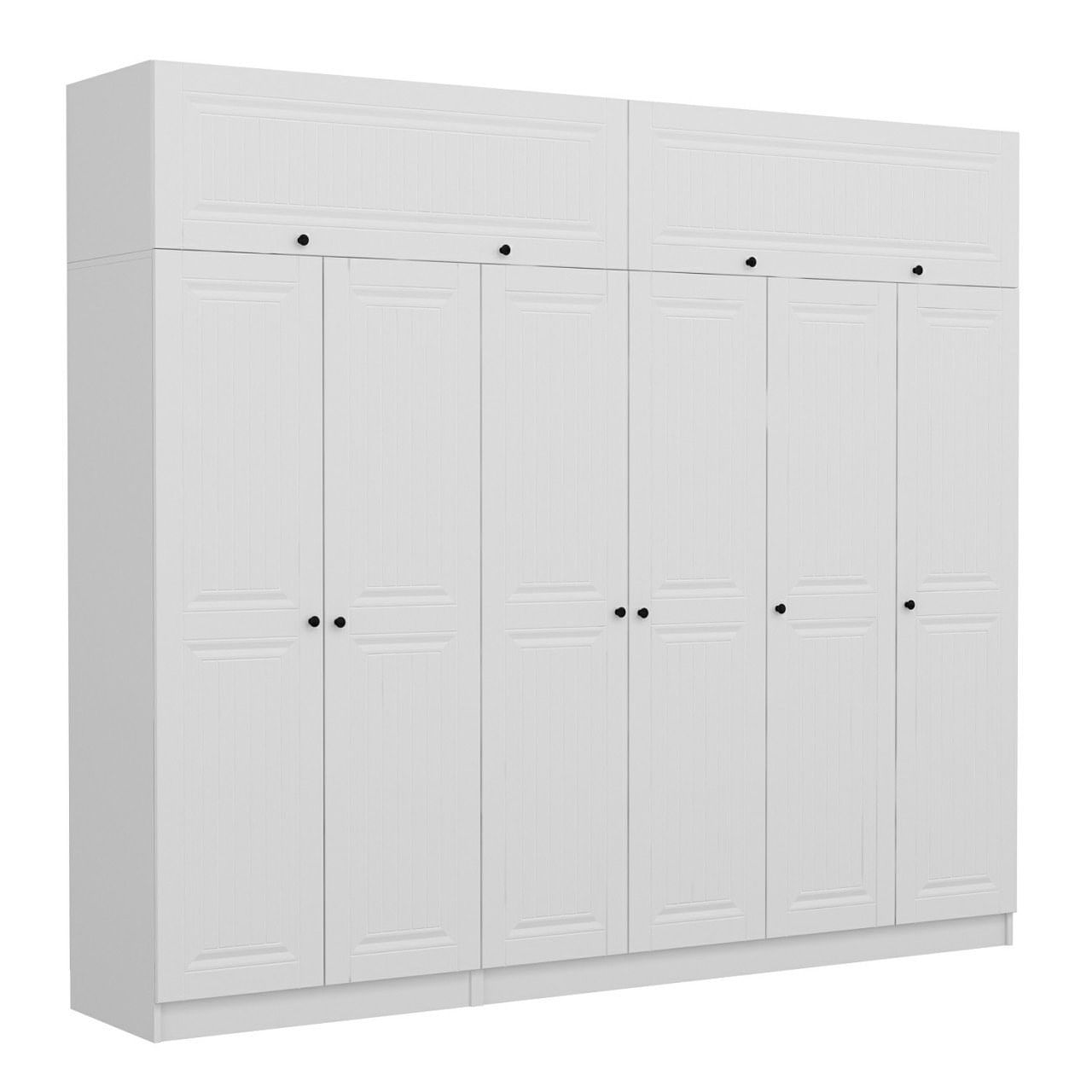 Dulap Hanah Home, PAL melaminat, 270 x 52 x 235 cm, alb, 506MNR2889 — imaginea 2