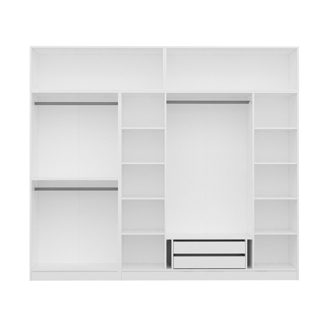 Dulap Hanah Home, PAL melaminat, 270 x 52 x 235 cm, alb, 506MNR2889 — imaginea 7