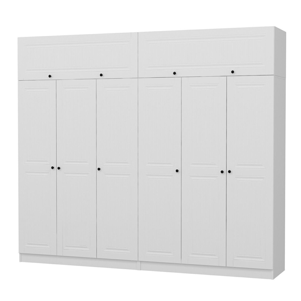Dulap Hanah Home, PAL melaminat, 270 x 52 x 235 cm, alb, 506MNR2891 — imaginea 2