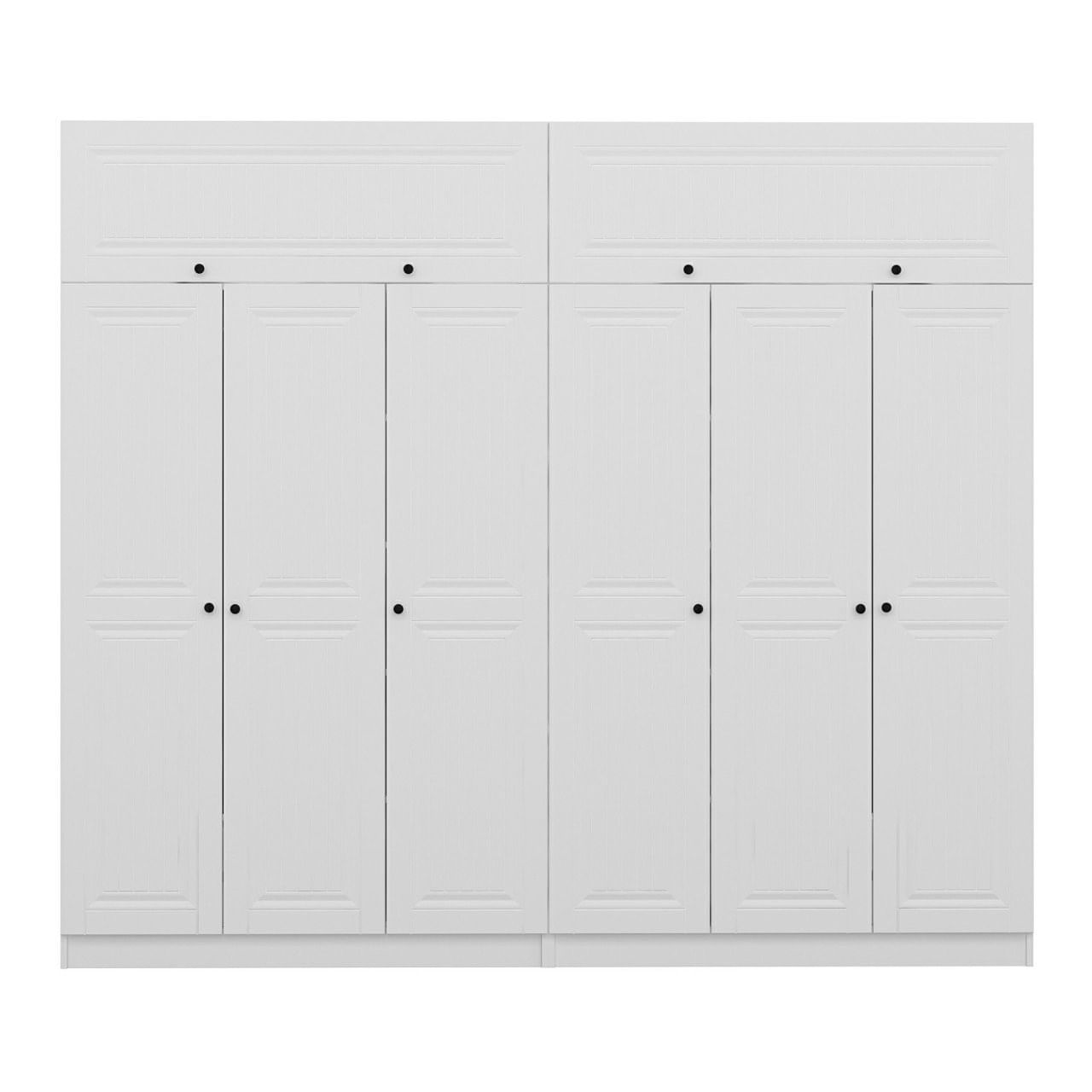 Dulap Hanah Home, PAL melaminat, 270 x 52 x 235 cm, alb, 506MNR2891 — imaginea 5