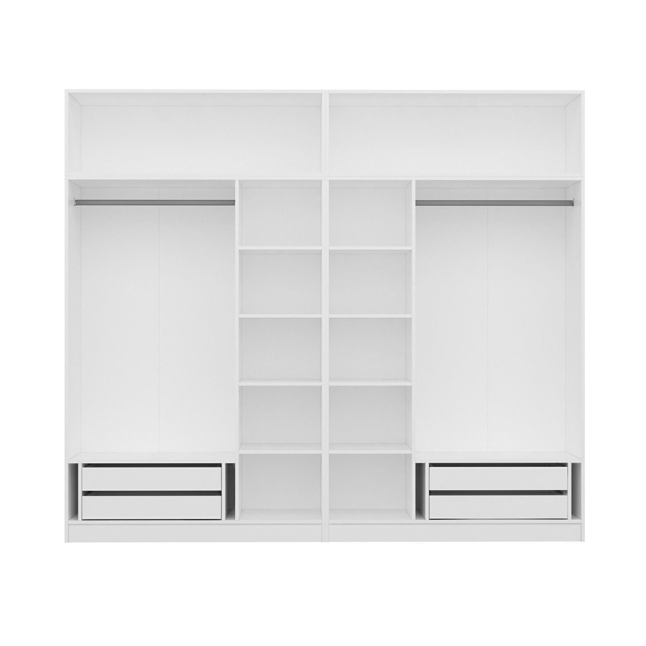 Dulap Hanah Home, PAL melaminat, 270 x 52 x 255 cm, alb, 506MNR2892 — imaginea 4
