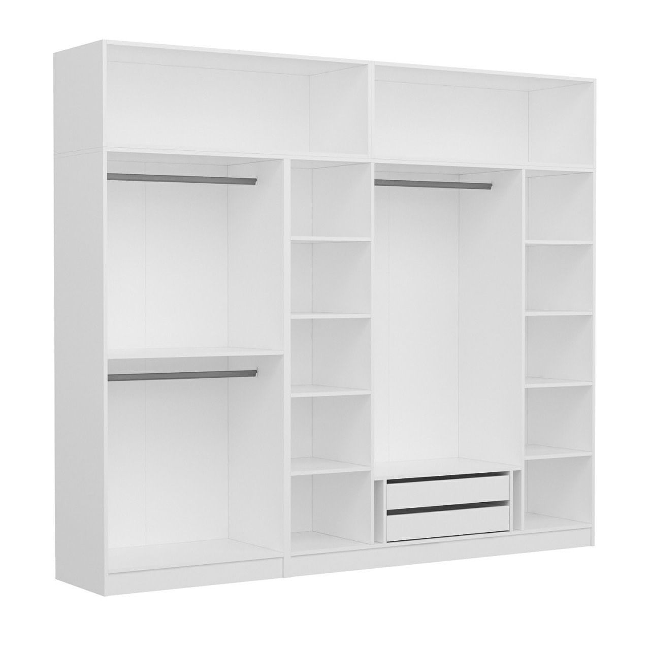 Dulap Hanah Home, PAL melaminat, 270 x 52 x 255 cm, alb, 506MNR2890 — imaginea 7