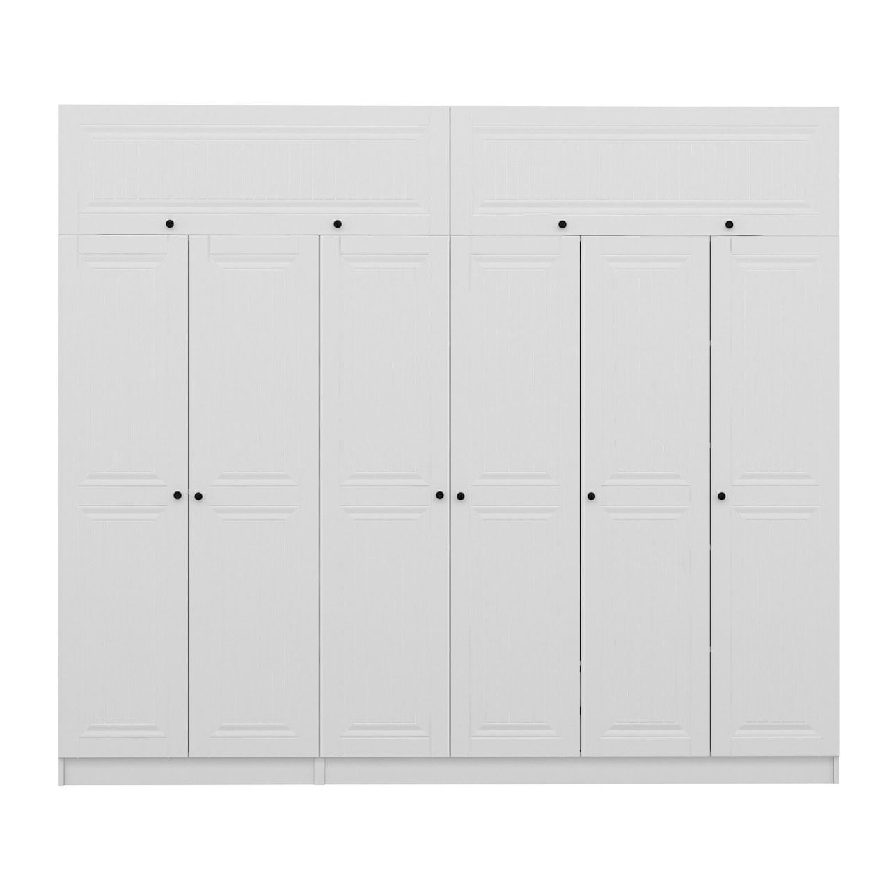 Dulap Hanah Home, PAL melaminat, 270 x 52 x 255 cm, alb, 506MNR2890 — imaginea 8