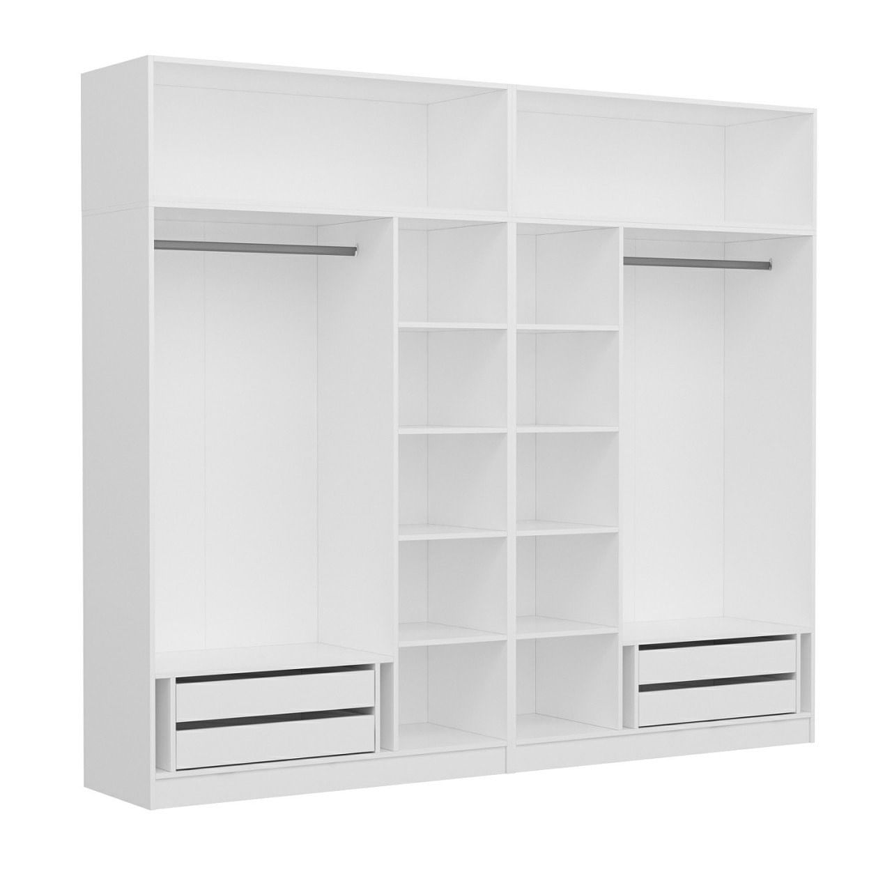 Dulap Hanah Home, PAL melaminat, 270 x 52 x 235 cm, alb, 506MNR2891 — imaginea 8