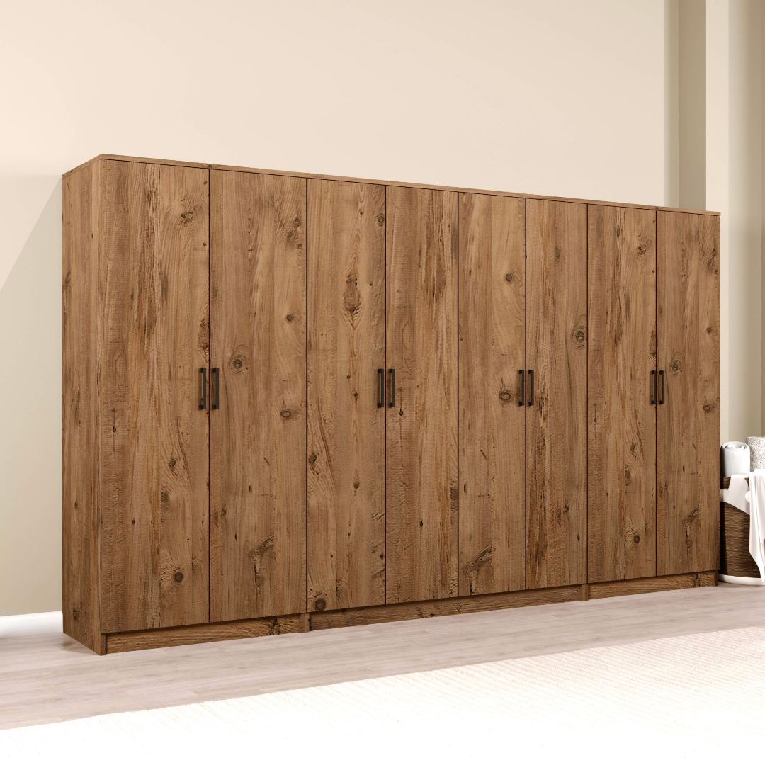 Dulap Hanah Home, PAL melaminat, 300 x 51.8 x 180 cm, atlantic pine, 350MWD1164 — imaginea 4