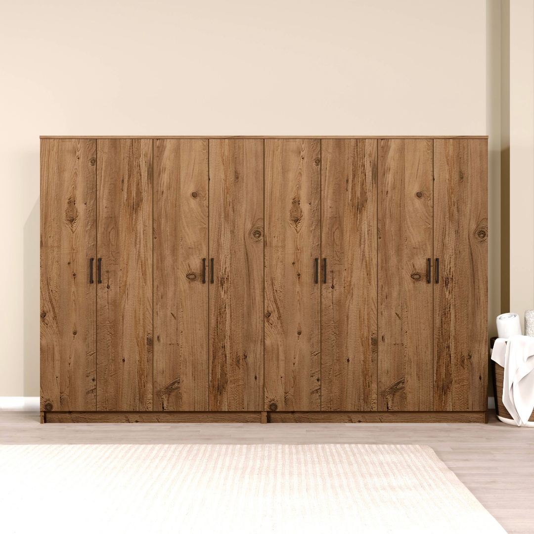 Dulap Hanah Home, PAL melaminat, 280 x 51.8 x 180 cm, atlantic pine, 350MWD1160 — imaginea 3