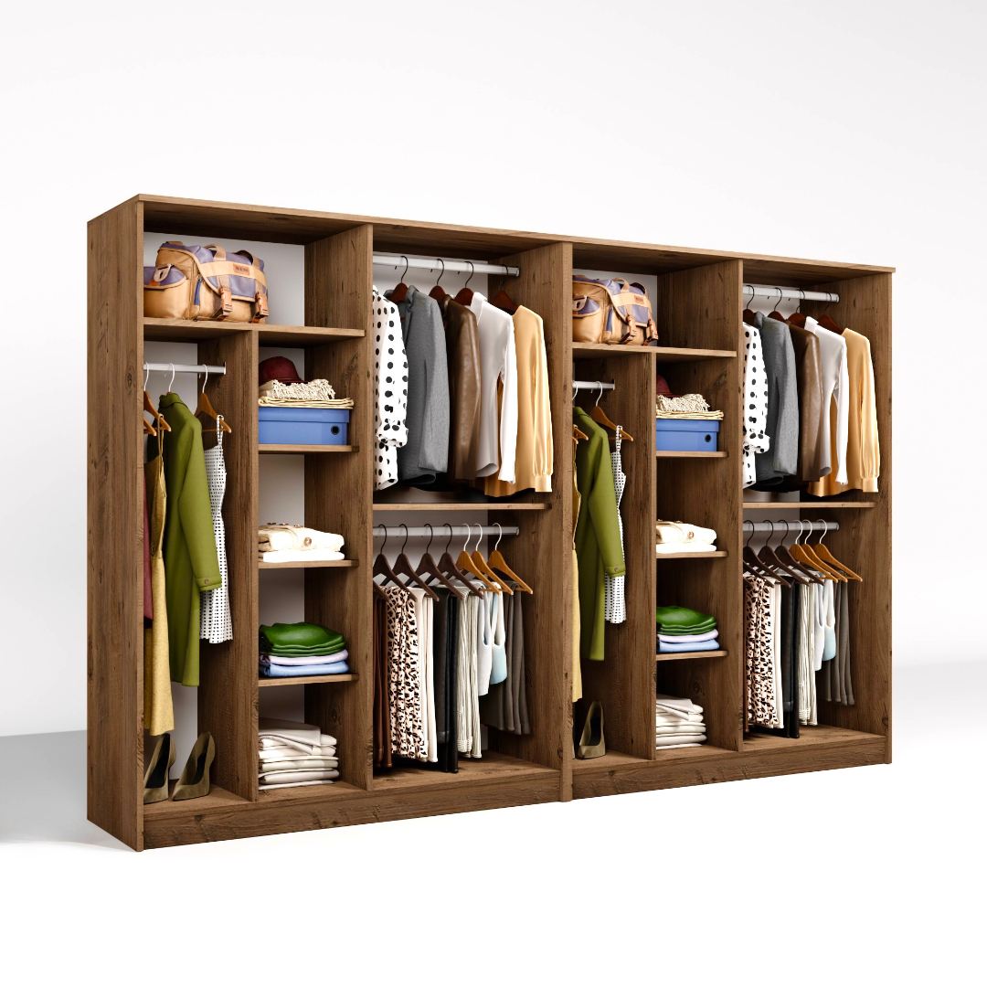 Dulap Hanah Home, PAL melaminat, 280 x 51.8 x 180 cm, atlantic pine, 350MWD1160 — imaginea 5