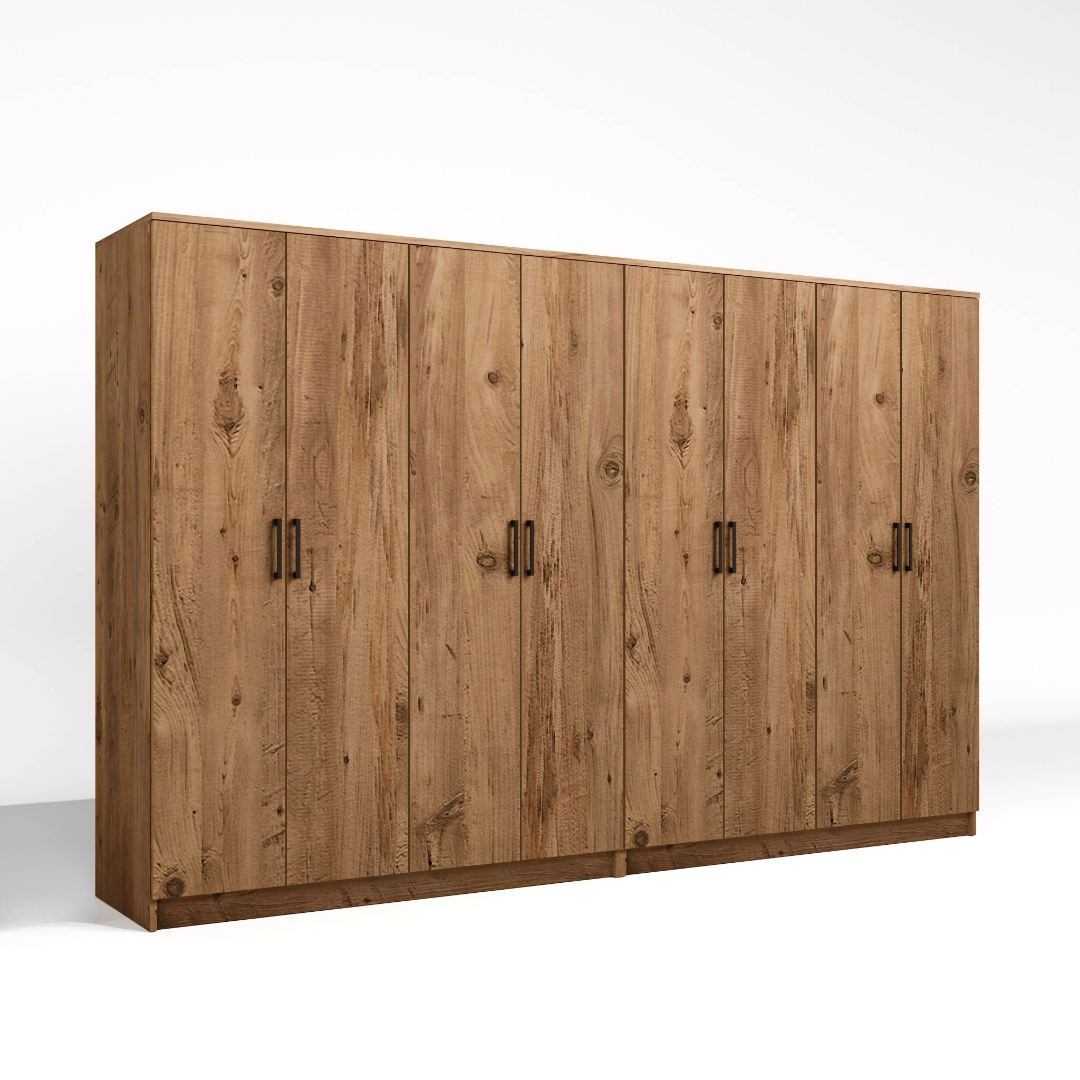 Dulap Hanah Home, PAL melaminat, 280 x 51.8 x 180 cm, atlantic pine, 350MWD1160 — imaginea 7