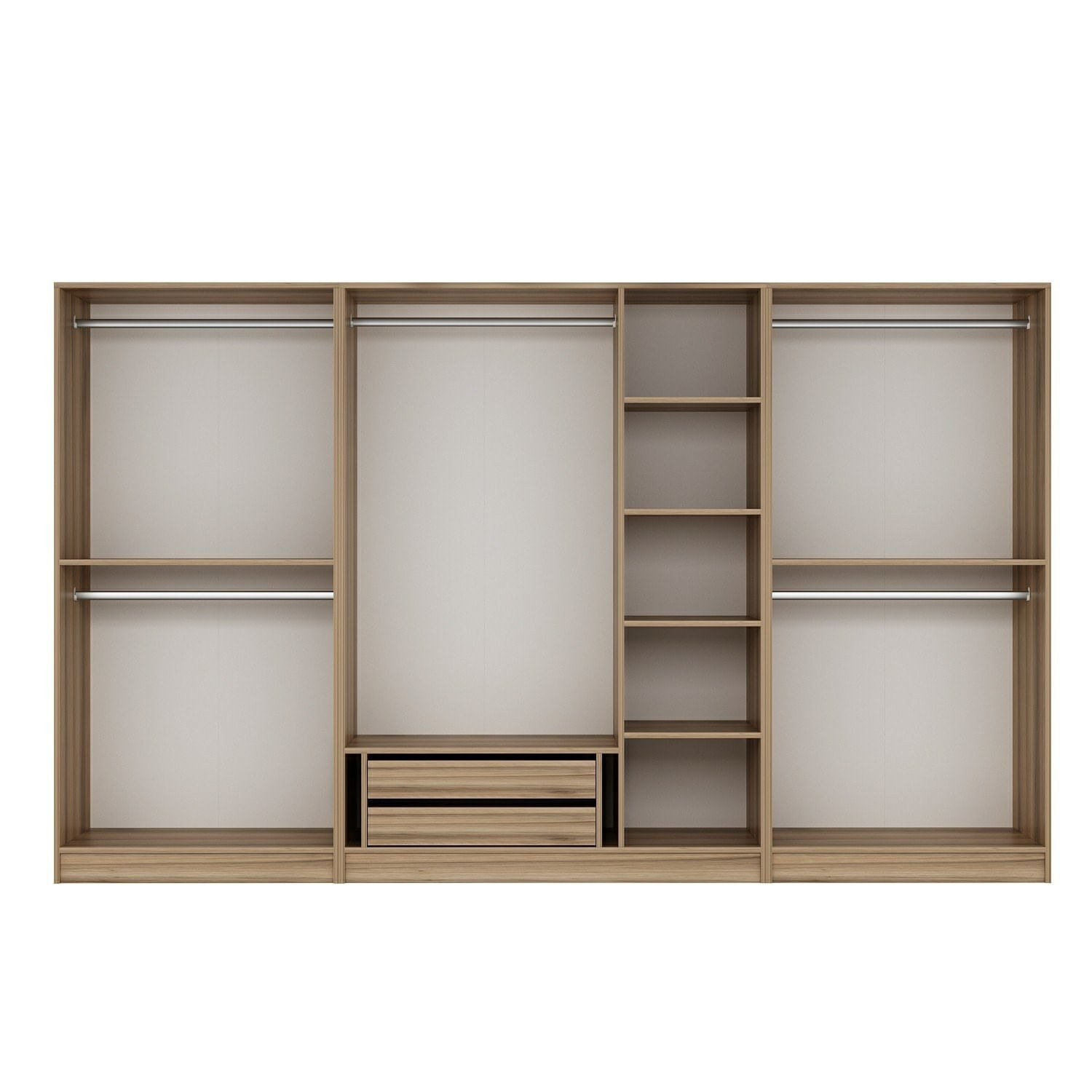 Dulap Hanah Home, PAL melaminat, 315 x 52 x 190 cm, dore, 506MNR2619 — imaginea 2