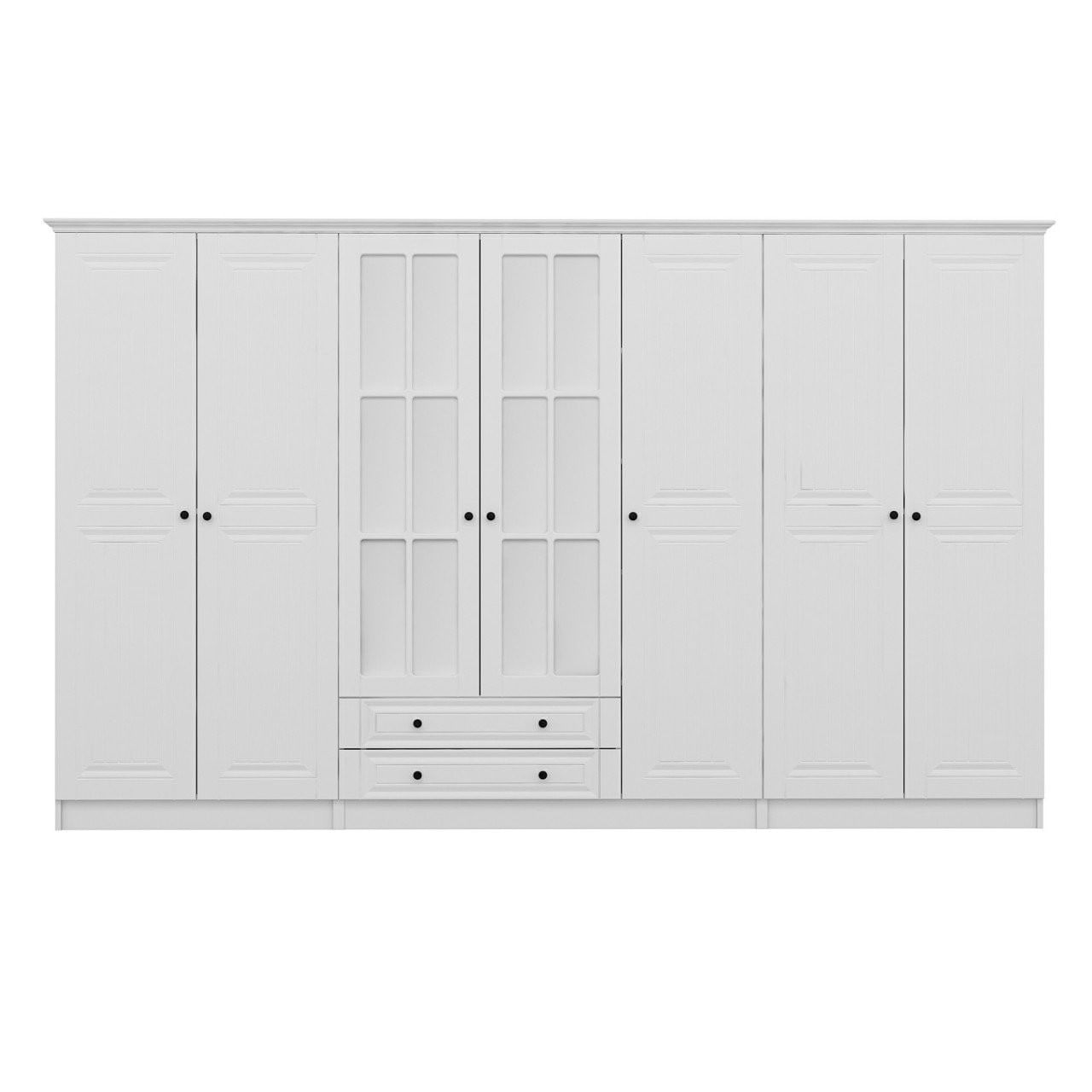 Dulap Hanah Home, PAL melaminat, 315 x 52 x 190 cm, alb, 506MNR3521 — imaginea 2