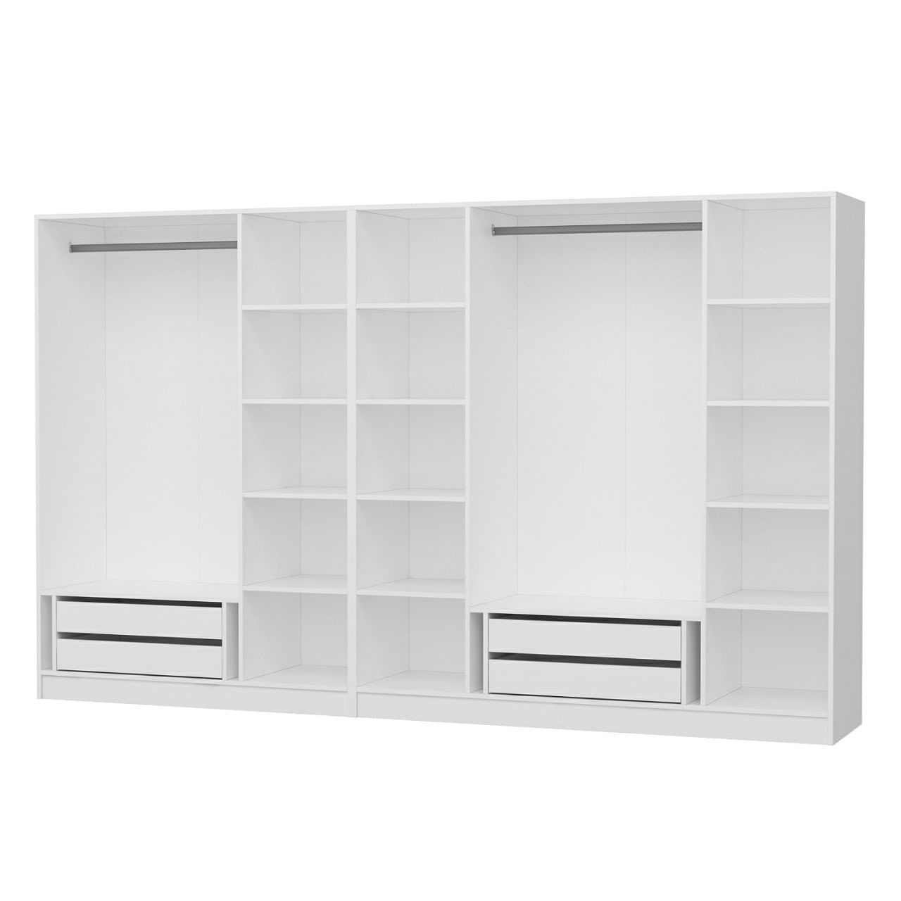 Dulap Hanah Home, PAL melaminat, 315 x 52 x 190 cm, alb, 506MNR3523 — imaginea 3