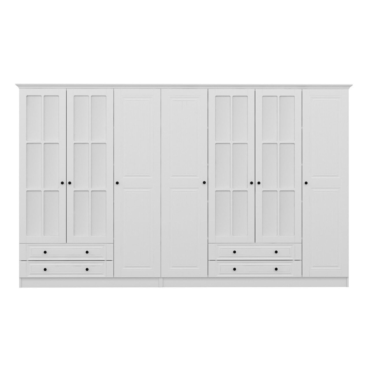 Dulap Hanah Home, PAL melaminat, 315 x 52 x 190 cm, alb, 506MNR3523 — imaginea 4