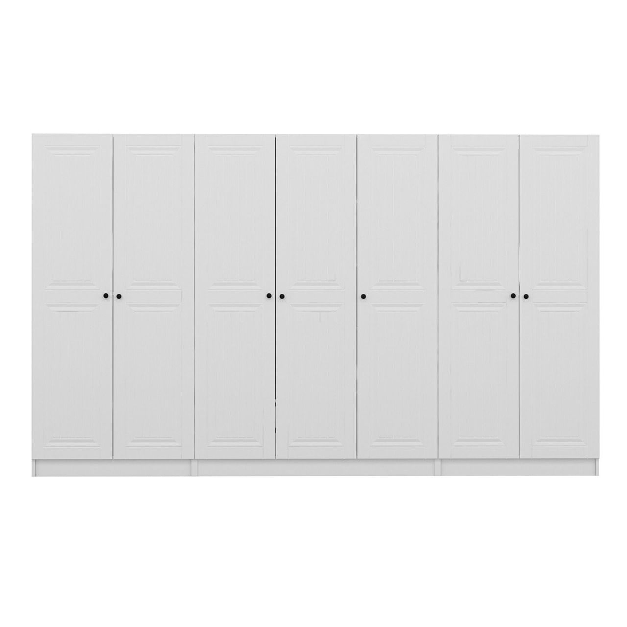 Dulap Hanah Home, PAL melaminat, 315 x 52 x 190 cm, alb, 506MNR2947 — imaginea 8