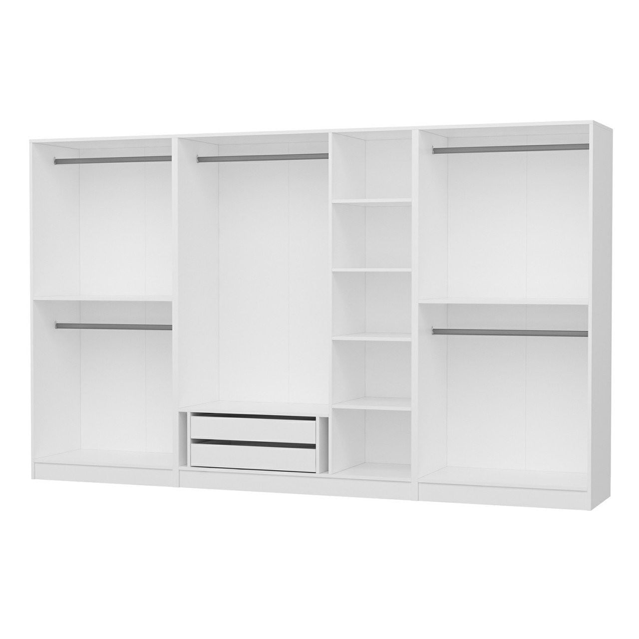 Dulap Hanah Home, PAL melaminat, 315 x 52 x 210 cm, alb, 506MNR3522 — imaginea 6