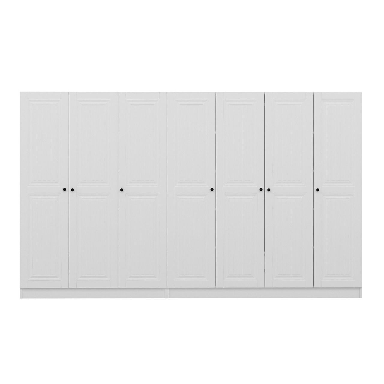 Dulap Hanah Home, PAL melaminat, 315 x 52 x 210 cm, alb, 506MNR2950 — imaginea 2