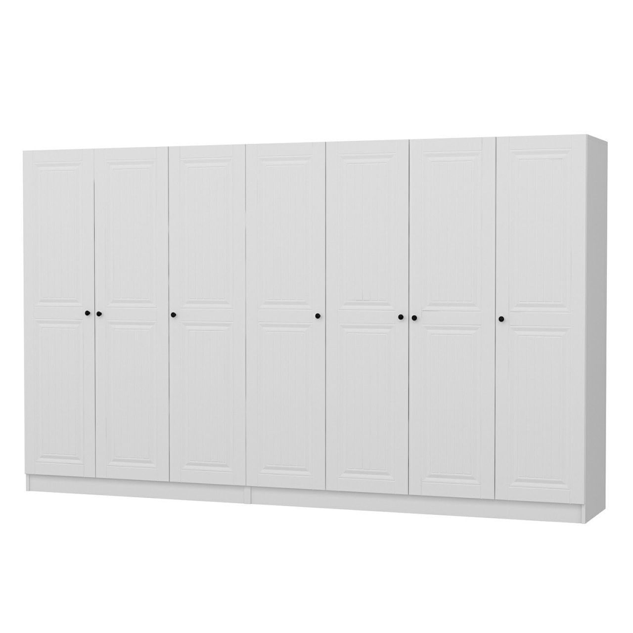 Dulap Hanah Home, PAL melaminat, 315 x 52 x 210 cm, alb, 506MNR2950 — imaginea 3
