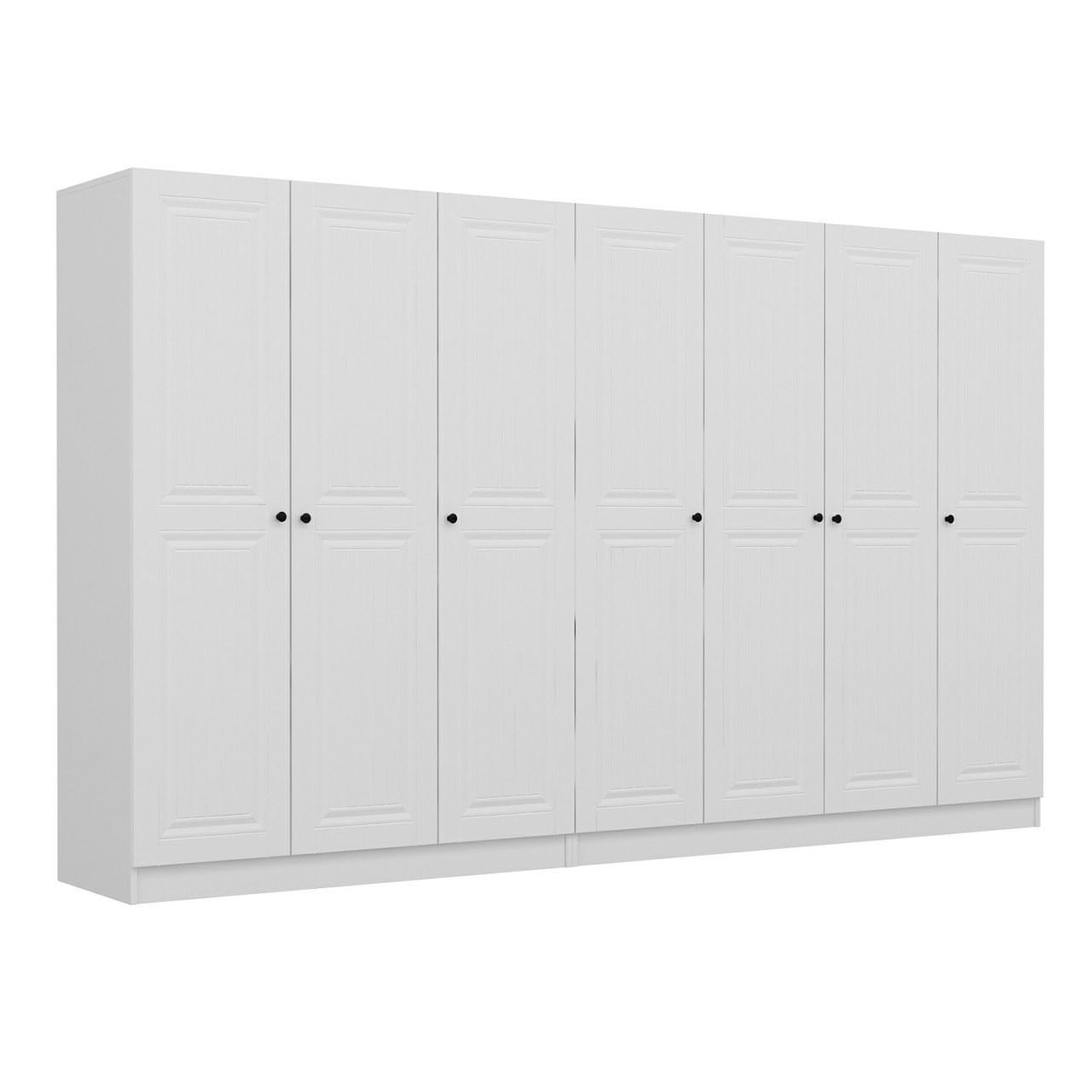 Dulap Hanah Home, PAL melaminat, 315 x 52 x 210 cm, alb, 506MNR2950 — imaginea 5