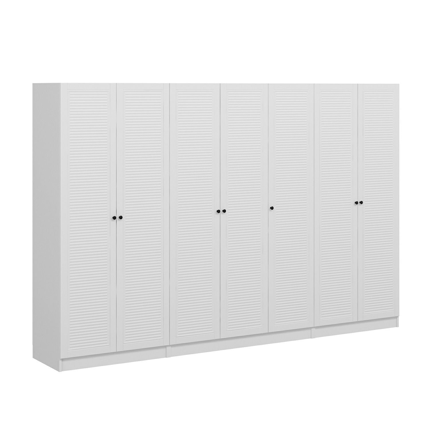 Dulap Hanah Home, PAL melaminat, 315 x 52 x 210 cm, alb, 506MNR3130 — imaginea 5