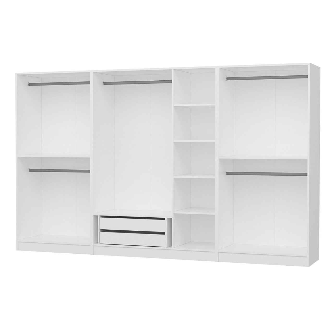 Dulap Hanah Home, PAL melaminat, 315 x 52 x 210 cm, alb, 506MNR2948 — imaginea 2