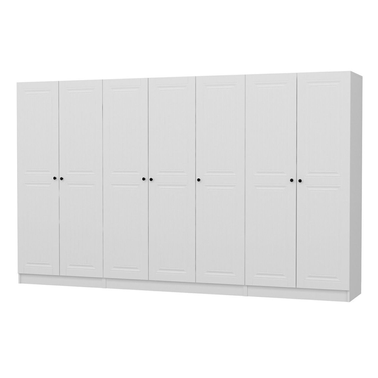 Dulap Hanah Home, PAL melaminat, 315 x 52 x 210 cm, alb, 506MNR2948 — imaginea 4