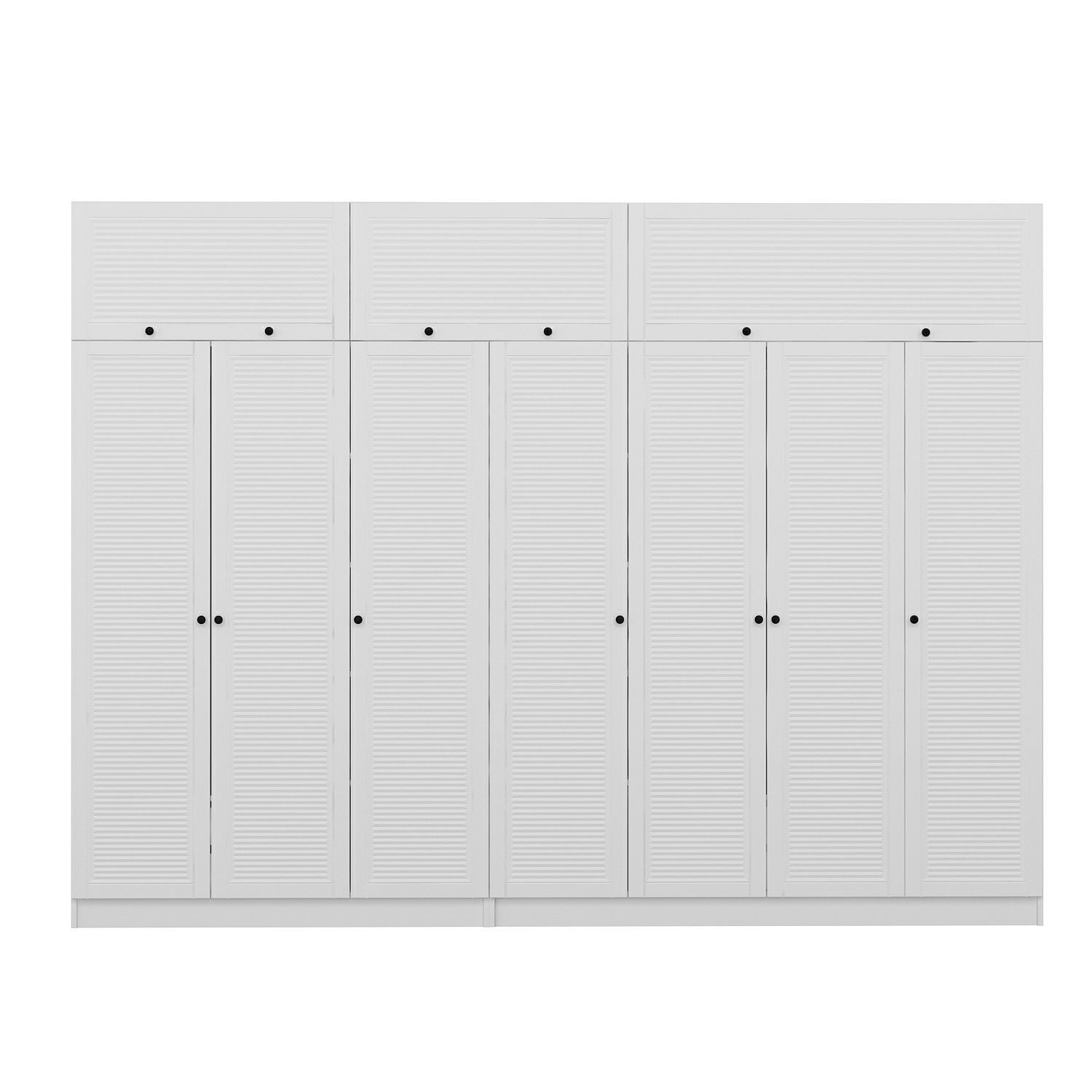 Dulap Hanah Home, PAL melaminat, 315 x 52 x 235 cm, alb, 506MNR3599 — imaginea 3