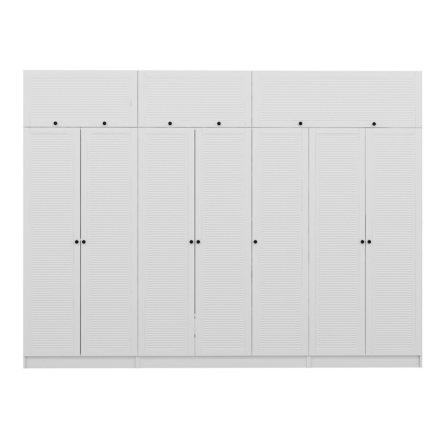 Dulap Hanah Home, PAL melaminat, 315 x 52 x 235 cm, alb, 506MNR3597 — imaginea 2