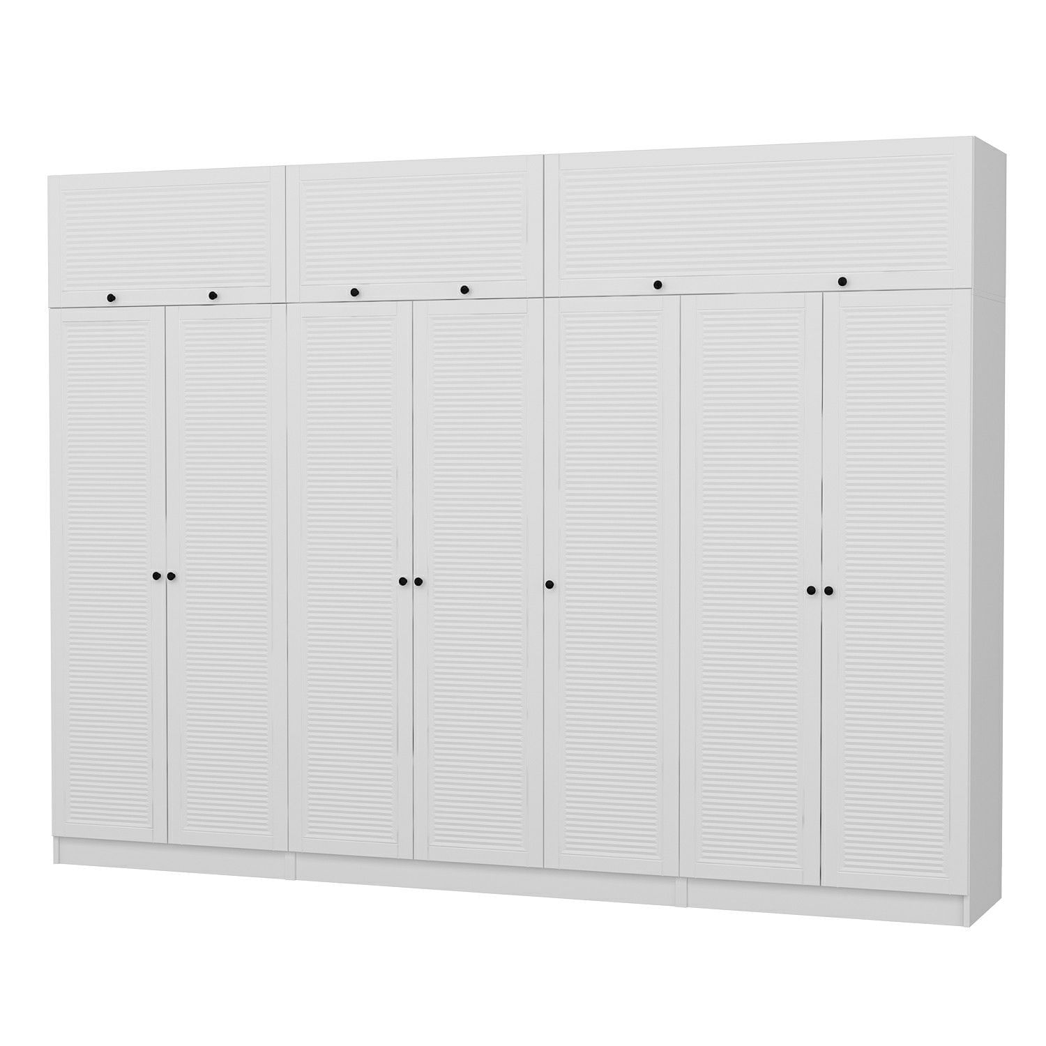 Dulap Hanah Home, PAL melaminat, 315 x 52 x 235 cm, alb, 506MNR3597 — imaginea 4