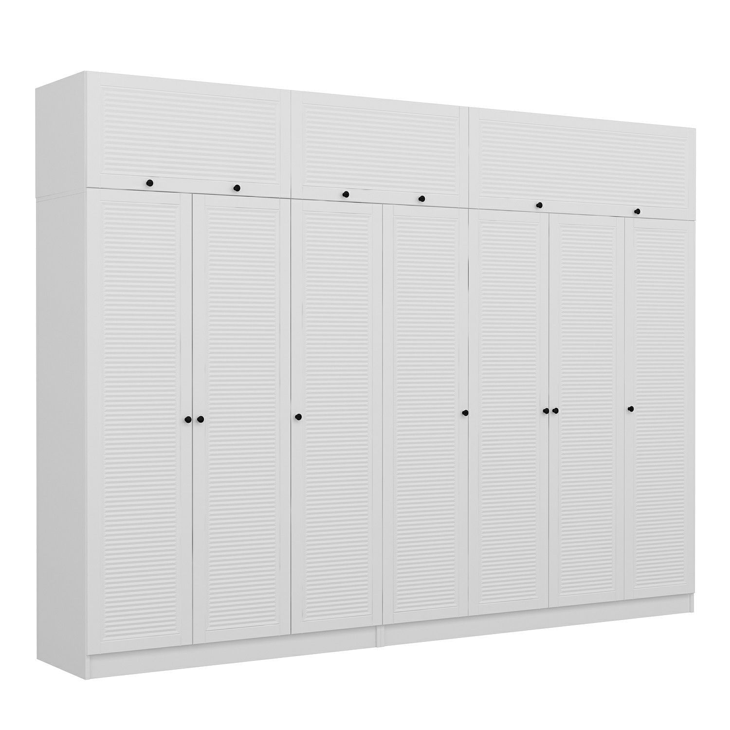 Dulap Hanah Home, PAL melaminat, 315 x 52 x 235 cm, alb, 506MNR3599 — imaginea 6