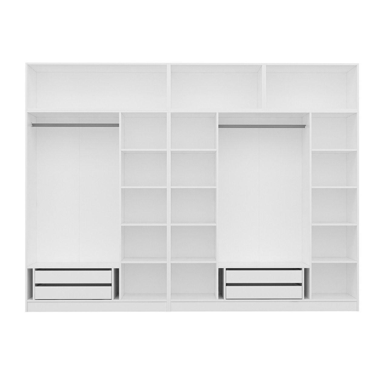 Dulap Hanah Home, PAL melaminat, 315 x 52 x 235 cm, alb, 506MNR3505 — imaginea 2