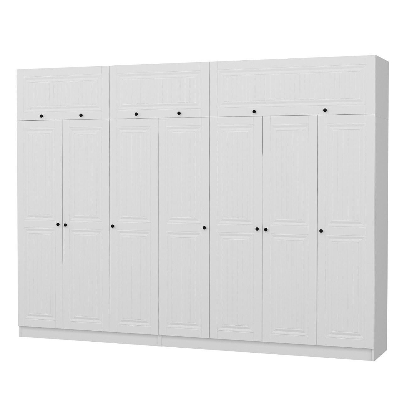 Dulap Hanah Home, PAL melaminat, 315 x 52 x 255 cm, alb, 506MNR3582 — imaginea 4