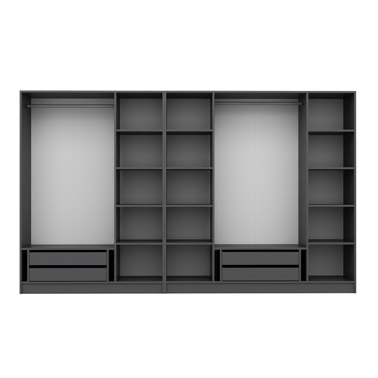Dulap Hanah Home, PAL melaminat, 315 x 52 x 210 cm, fume, 506MNR3123 — imaginea 5