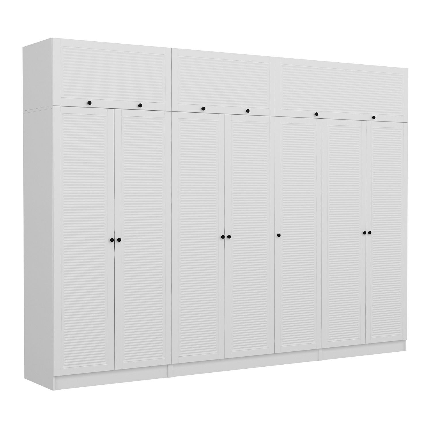 Dulap Hanah Home, PAL melaminat, 315 x 52 x 255 cm, alb, 506MNR3598 — imaginea 2