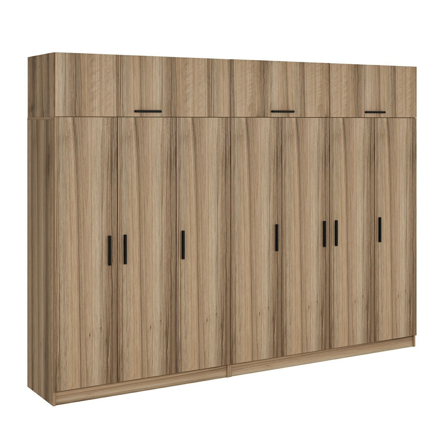 Dulap Hanah Home, PAL melaminat, 315 x 52 x 235 cm, nuc, 506MNR3587 — imaginea 2