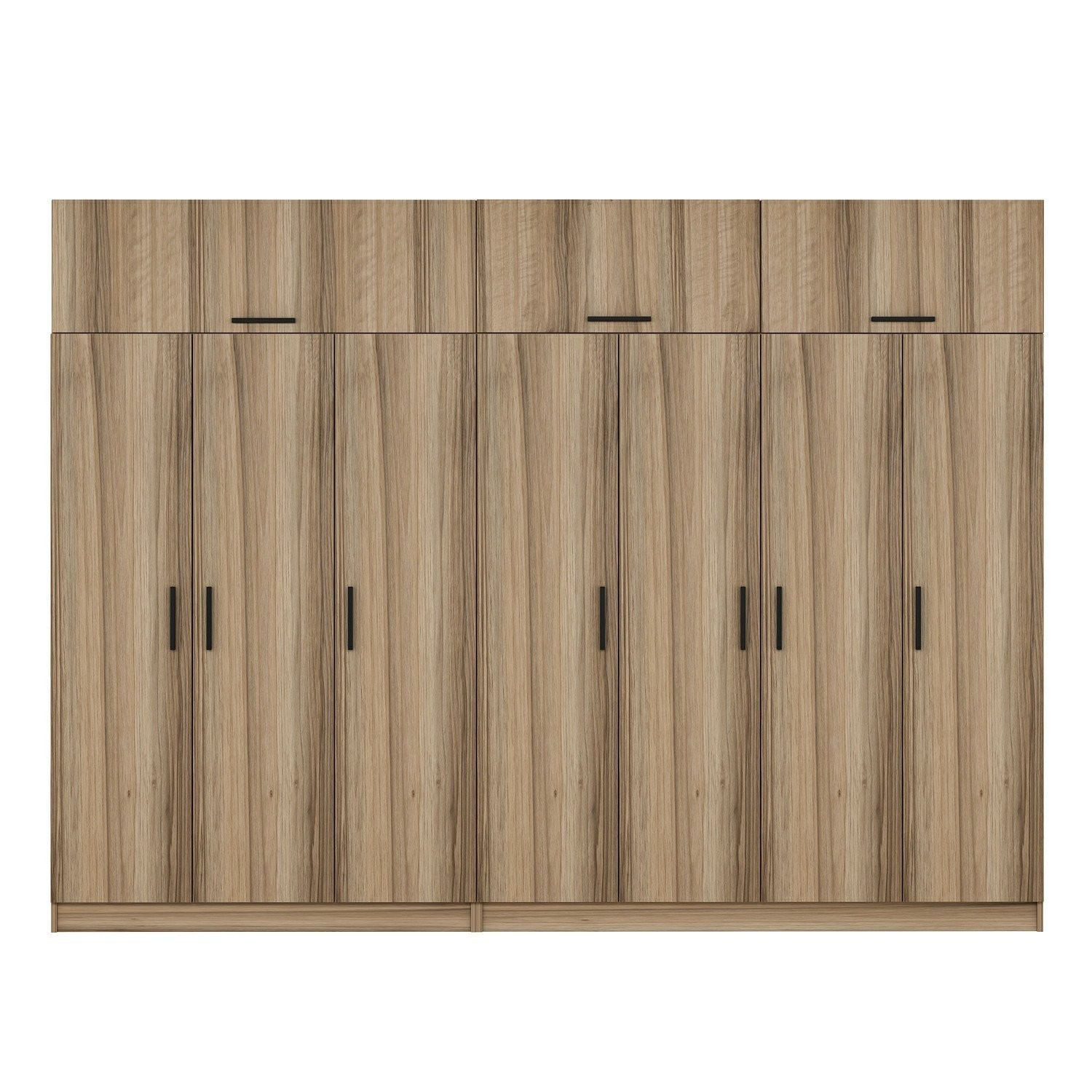 Dulap Hanah Home, PAL melaminat, 315 x 52 x 235 cm, nuc, 506MNR3587 — imaginea 6