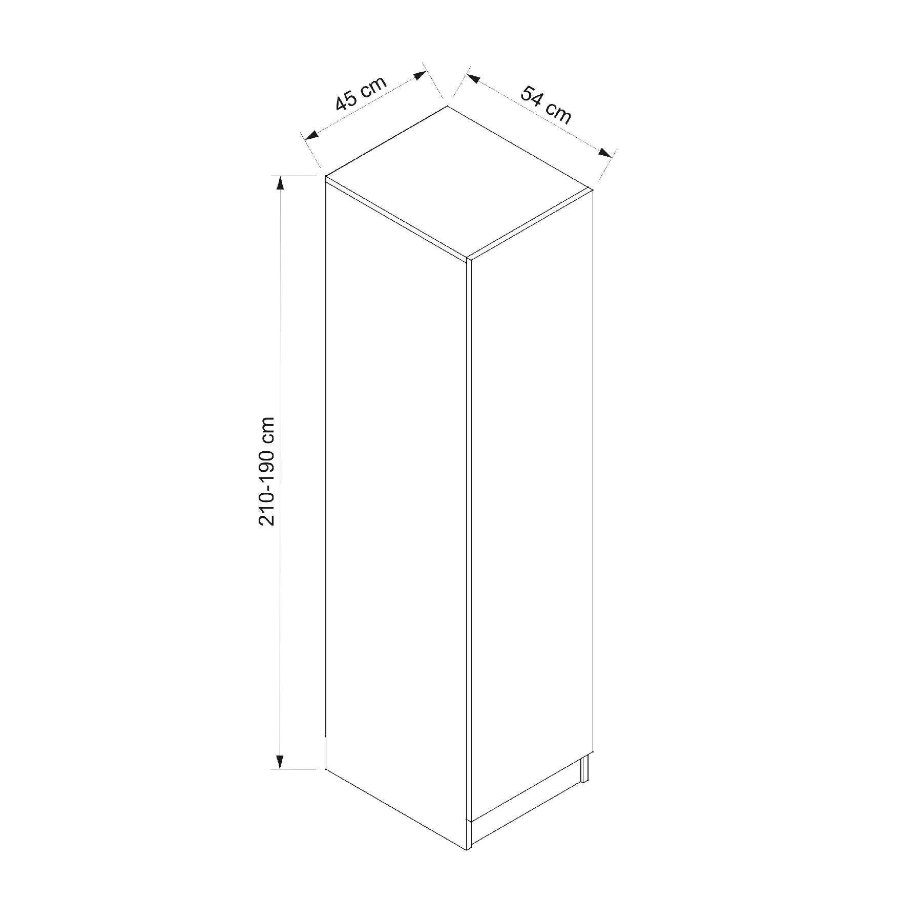Dulap Hanah Home, PAL melaminat, 45 x 52 x 190 cm, alb, 506MNR3687 — imaginea 4
