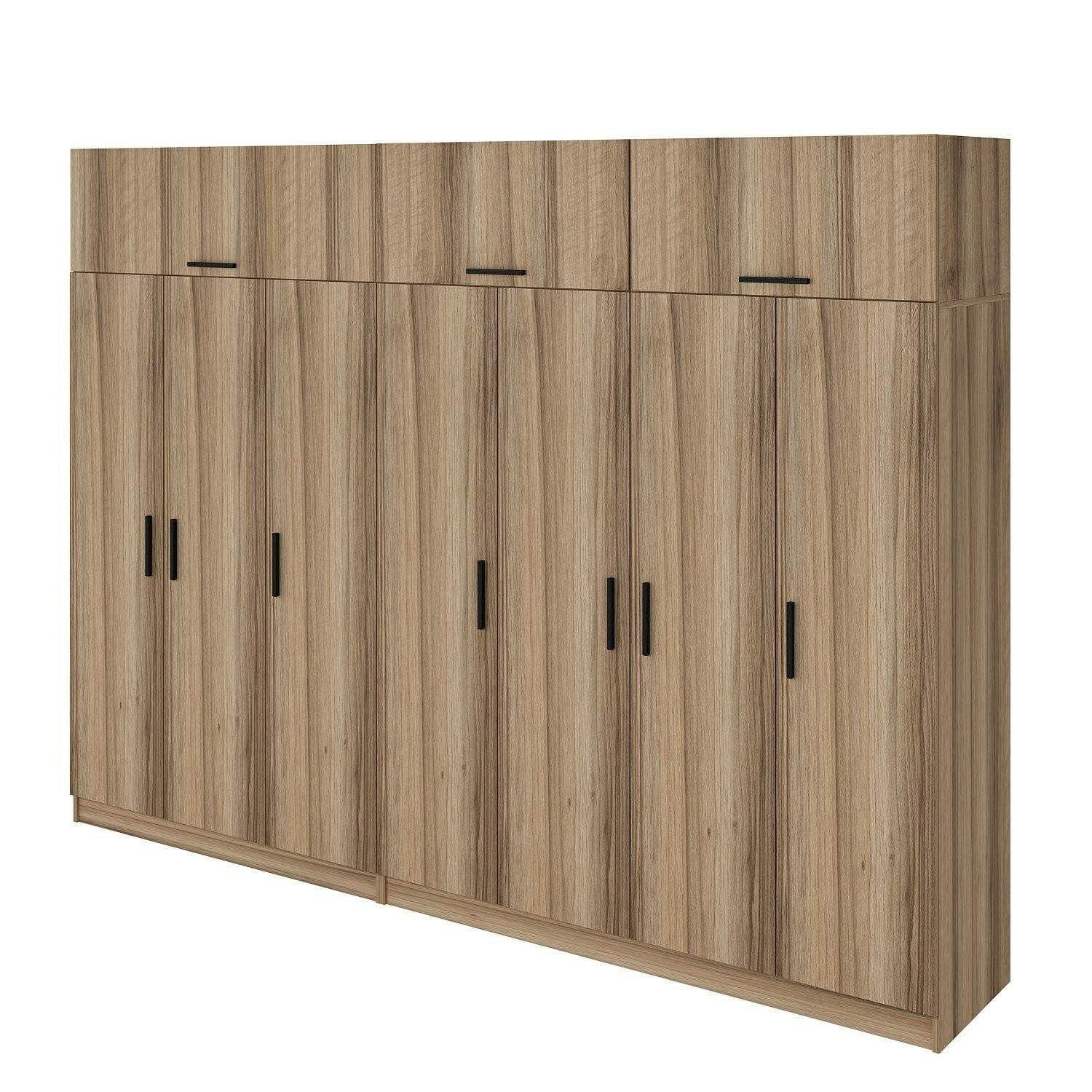 Dulap Hanah Home, PAL melaminat, 315 x 52 x 255 cm, nuc, 506MNR3588 — imaginea 6