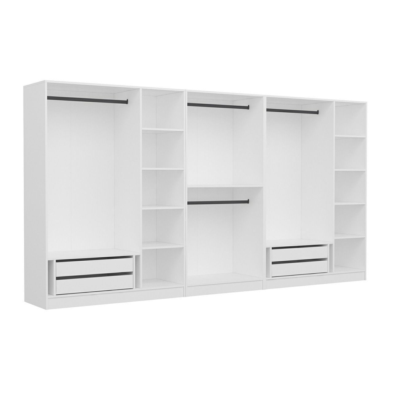 Dulap Hanah Home, PAL melaminat, 360 x 52 x 190 cm, alb, 506MNR2775 — imaginea 2