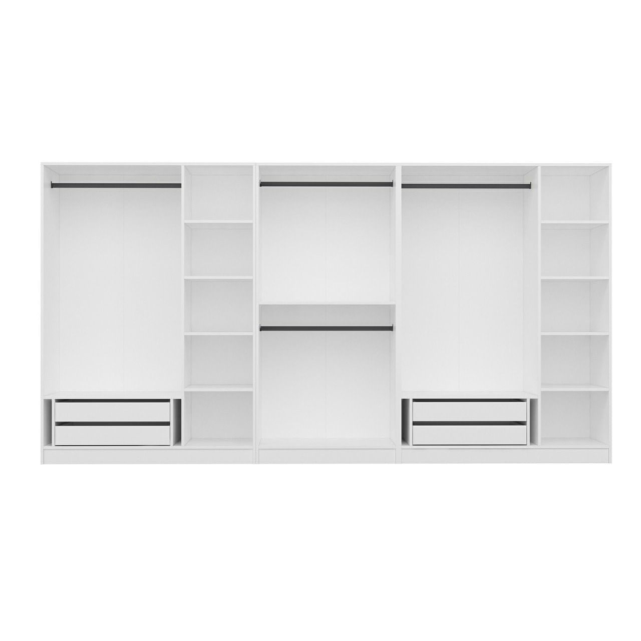 Dulap Hanah Home, PAL melaminat, 360 x 52 x 190 cm, alb, 506MNR2775 — imaginea 5