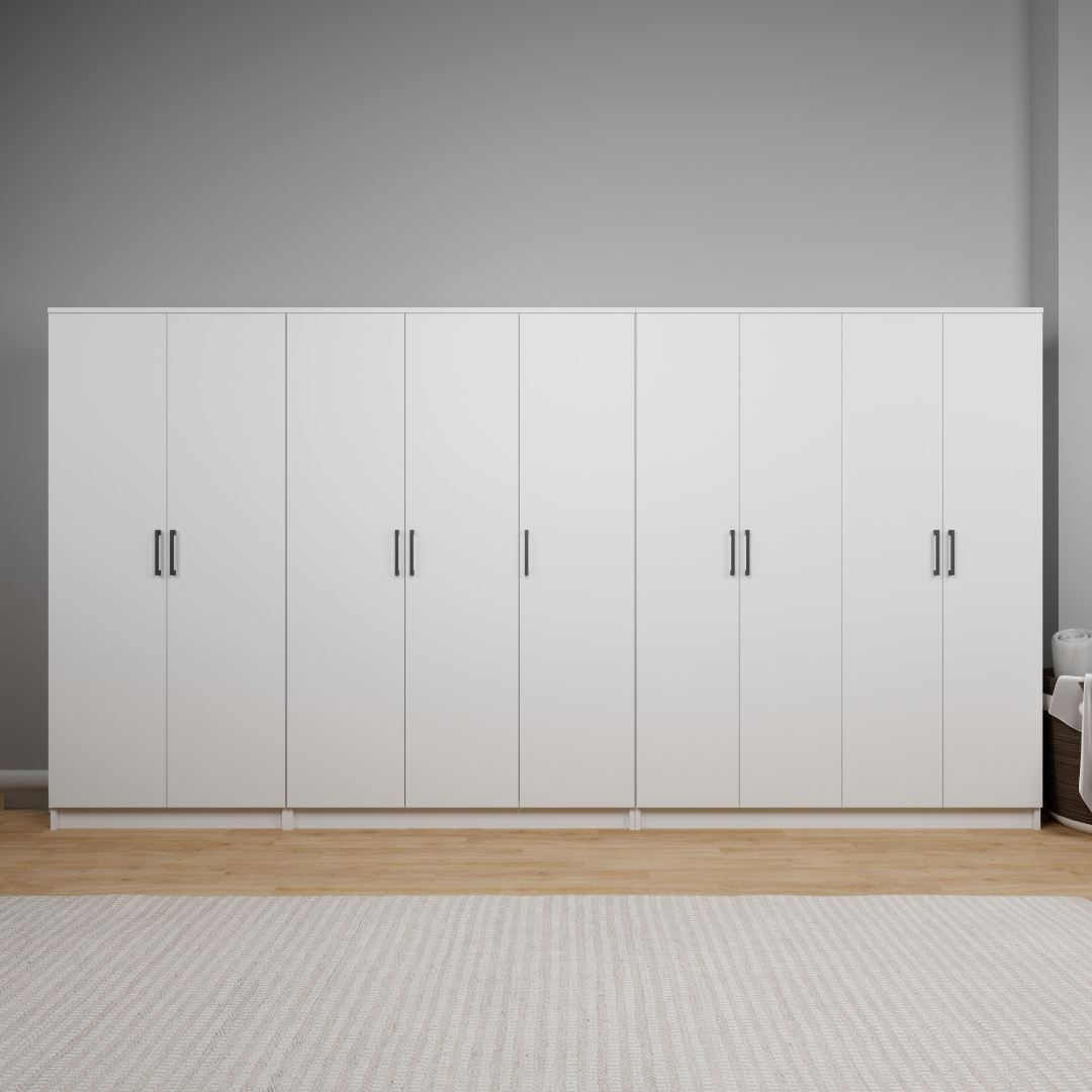 Dulap Hanah Home, PAL melaminat, 340 x 51.8 x 180 cm, alb, 350MWD1166 — imaginea 2