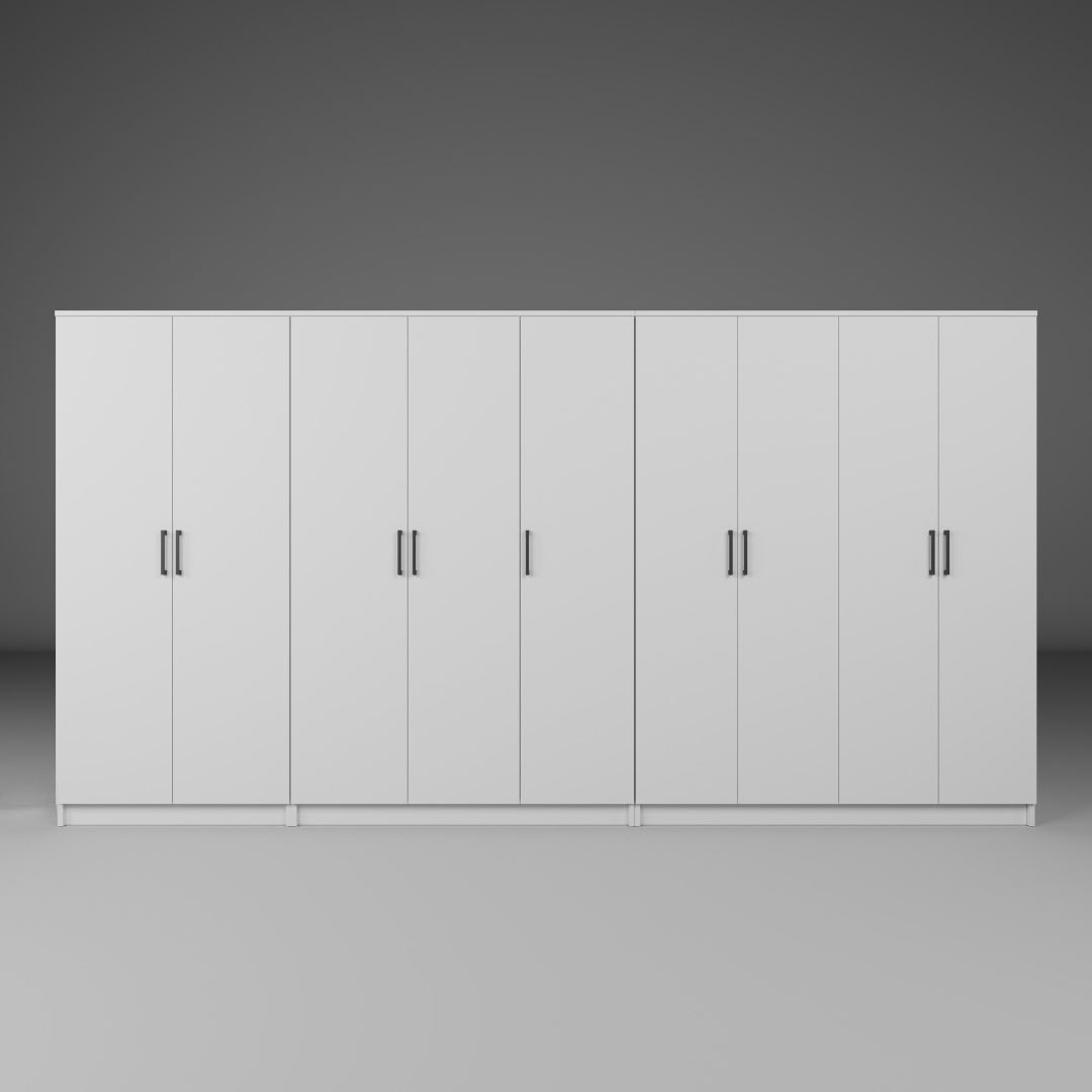 Dulap Hanah Home, PAL melaminat, 340 x 51.8 x 180 cm, alb, 350MWD1166 — imaginea 3