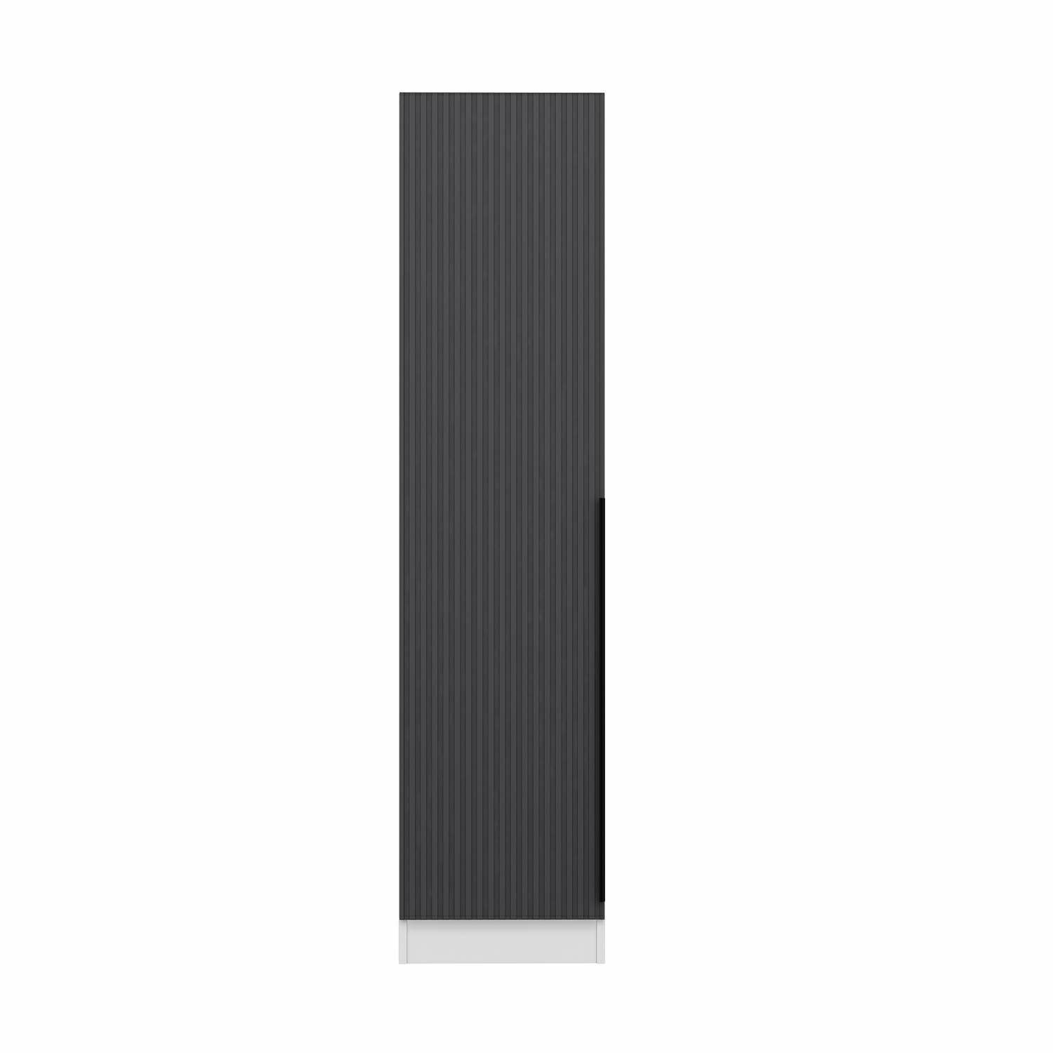 Dulap Hanah Home, PAL melaminat, 45 x 52 x 190 cm, antracit/alb, 506MNR3683 — imaginea 2